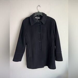 Marvin Richards Wool Blend Coat Women XL Black